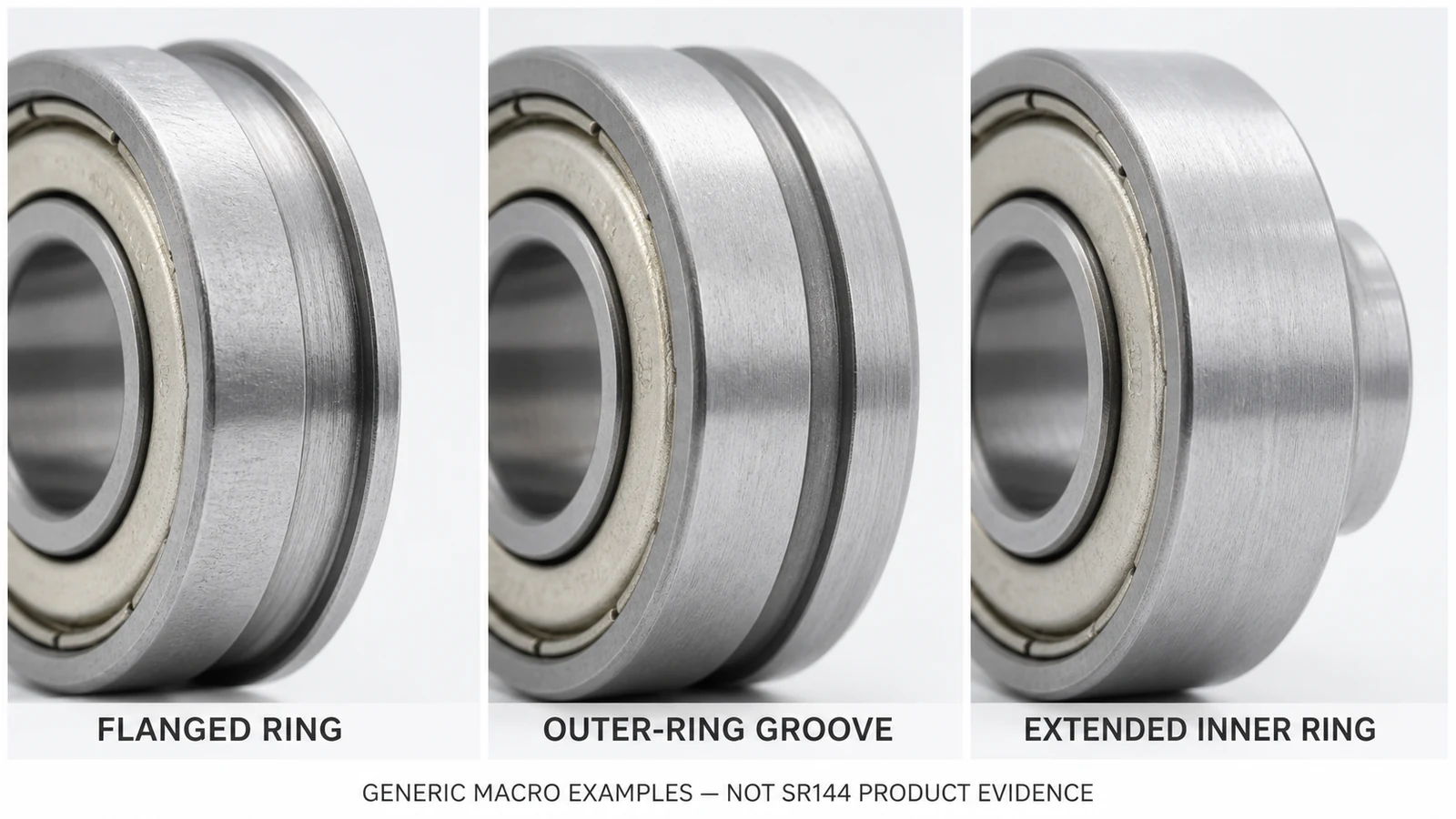 Generic bearing geometry illustration; not evidence of a specific SR144 configuration
